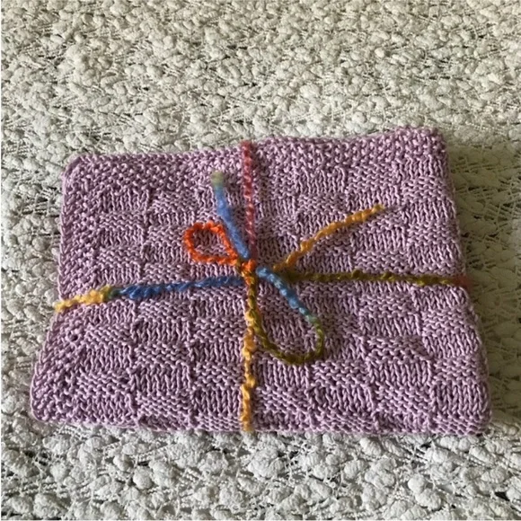 New Hand Knitted Pink Soft Cotton Baby Girl Blanket - Picture 1 of 8